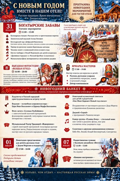 Новогодняя программа — праздничная афиша